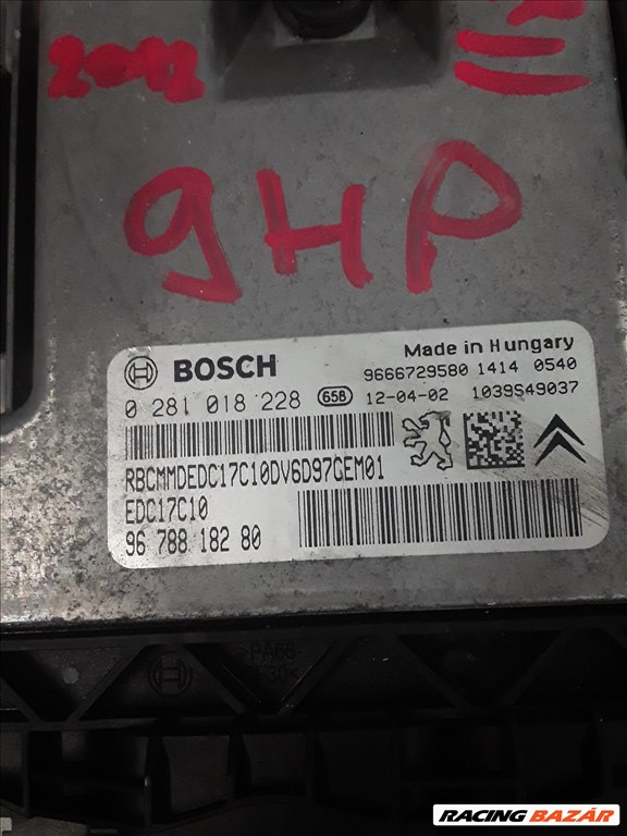 Peugeot 308 SW 1.6 HDI ECU BSI Szett EDC17C10 2. kép