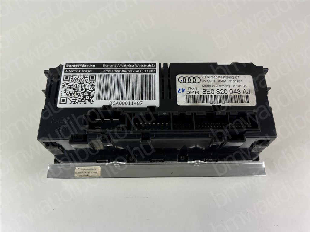 AUDI A4 B7 (8EC) Fűtéskapcsoló egység/modul (digit klímás) (8E0820043AJ) 3. kép