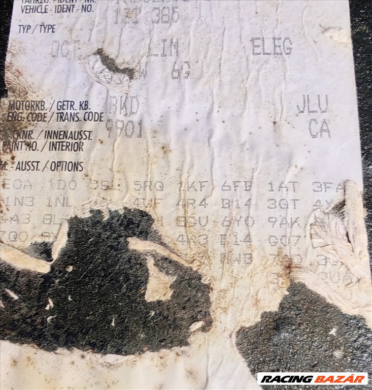 Skoda Octavia II 2.0 TDI gyári karosszéria elemek, 9901 színben eladók skoda9901 bkd20tdi 11. kép