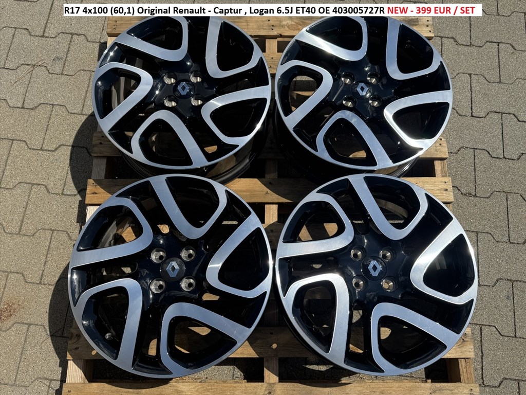 R17 4x100 (60,1) Original Renault - Captur , Logan új gyári alufelnik  1. kép