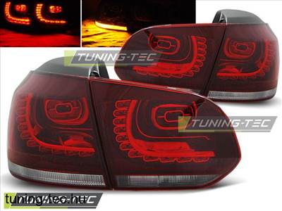VW GOLF 6 10.08- RED WHITE LED Tuning-Tec Hátsó Lá
