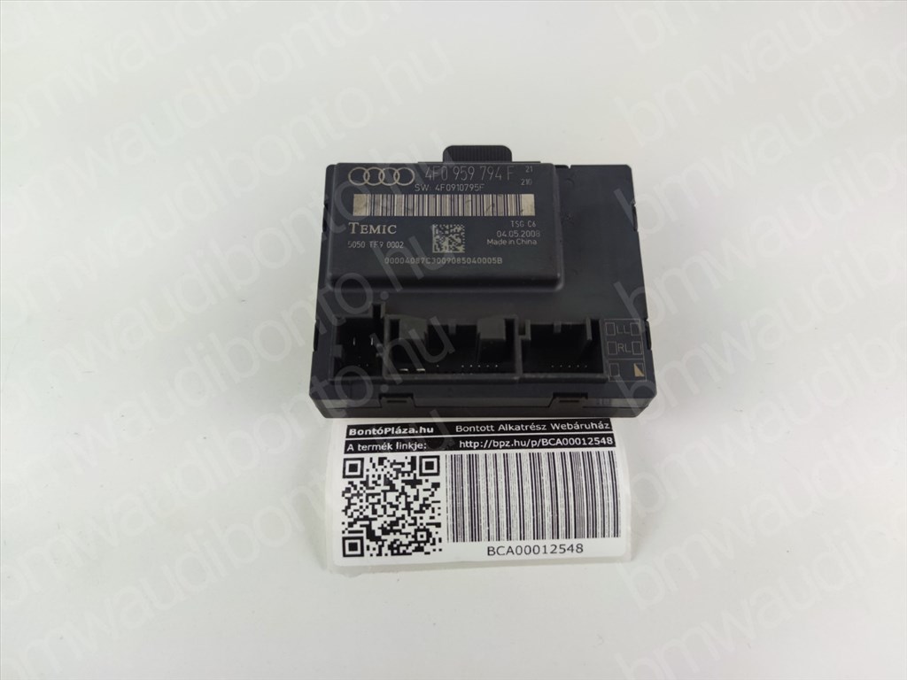 AUDI A6 C6 (4F2) Bal első ajtó vezérlőegység/modul (4F0959794S) 3. kép