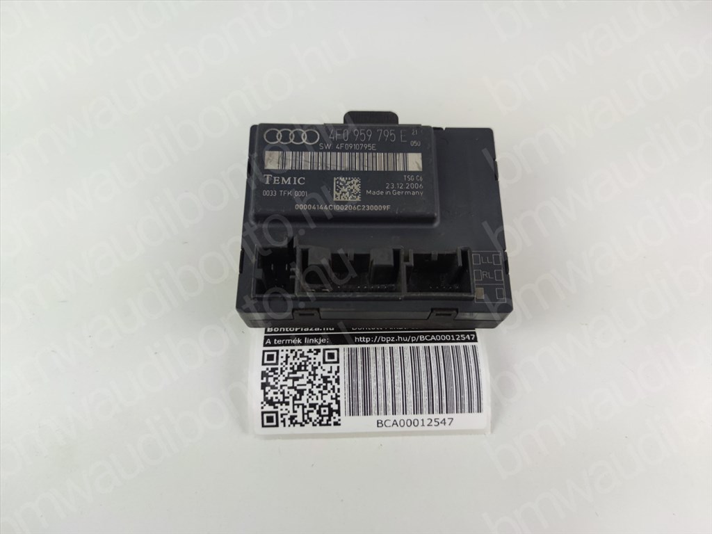 AUDI A6 C6 (4F2) Bal hátsó ajtó vezérlőegység/modul (4F0959795E) 3. kép