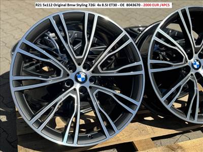 R21 5x112 Original Bmw Styling 726i  4x 8.5J ET30 gyári alufelnik felnik