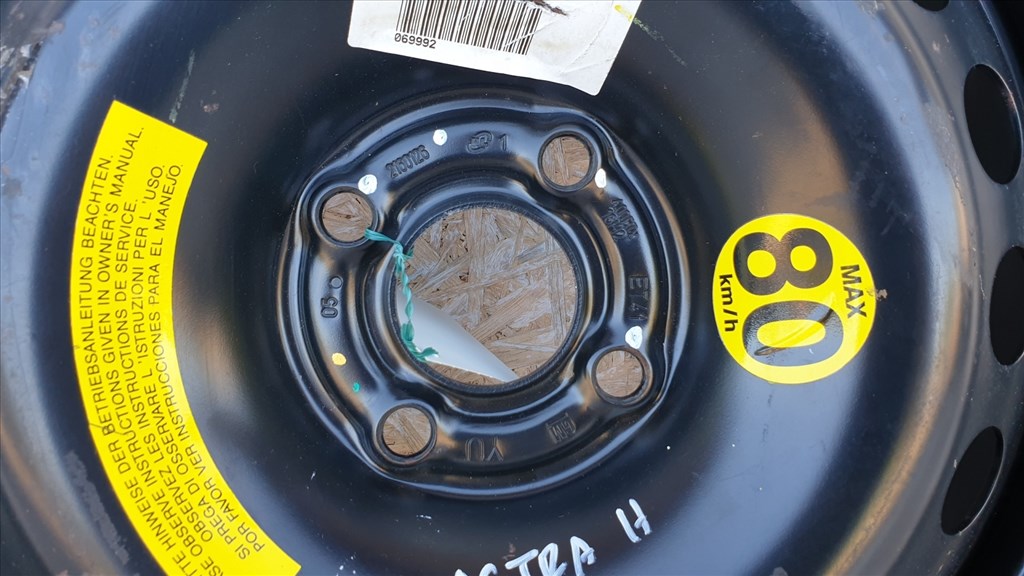 511881 Opel Astra H, 2004, Mankókerék, 4X100X16, Agy: 56,6. Corsa C, D. 2160126 11. kép