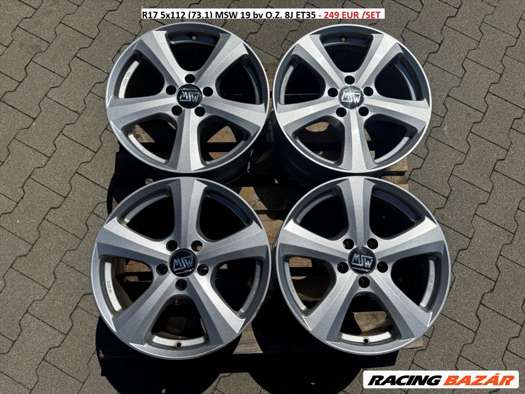 R17 5x112 (73.1) MSW 19 by O.Z. 8J ET35 felnik alufelnik 1. kép