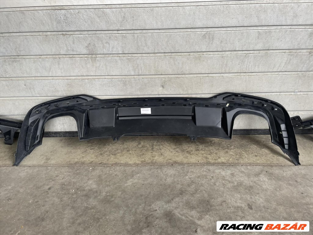 5193. Audi A4 B9 8W S-Line facelift RS OPTIK hátsó lökhárító alatti műanyag  8. kép