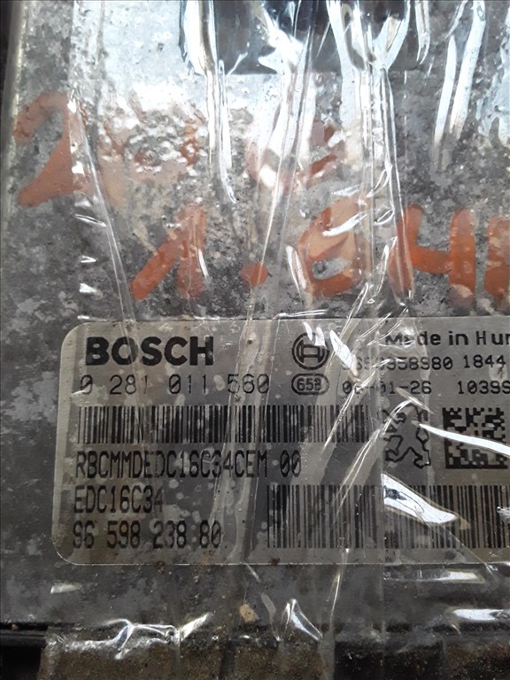 Peugeot 206 1.6 HDI ECU BSI Szett 0281011560 1. kép