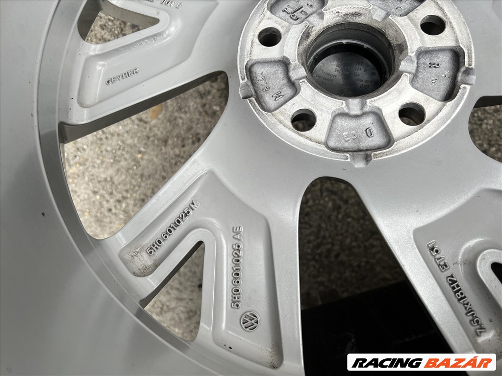 Volkswagen "Bergamo" Golf V VI VII VIII Jetta Touran EOS gyári 7,5X18-as 5X112-es ET51 alufelni 7. kép