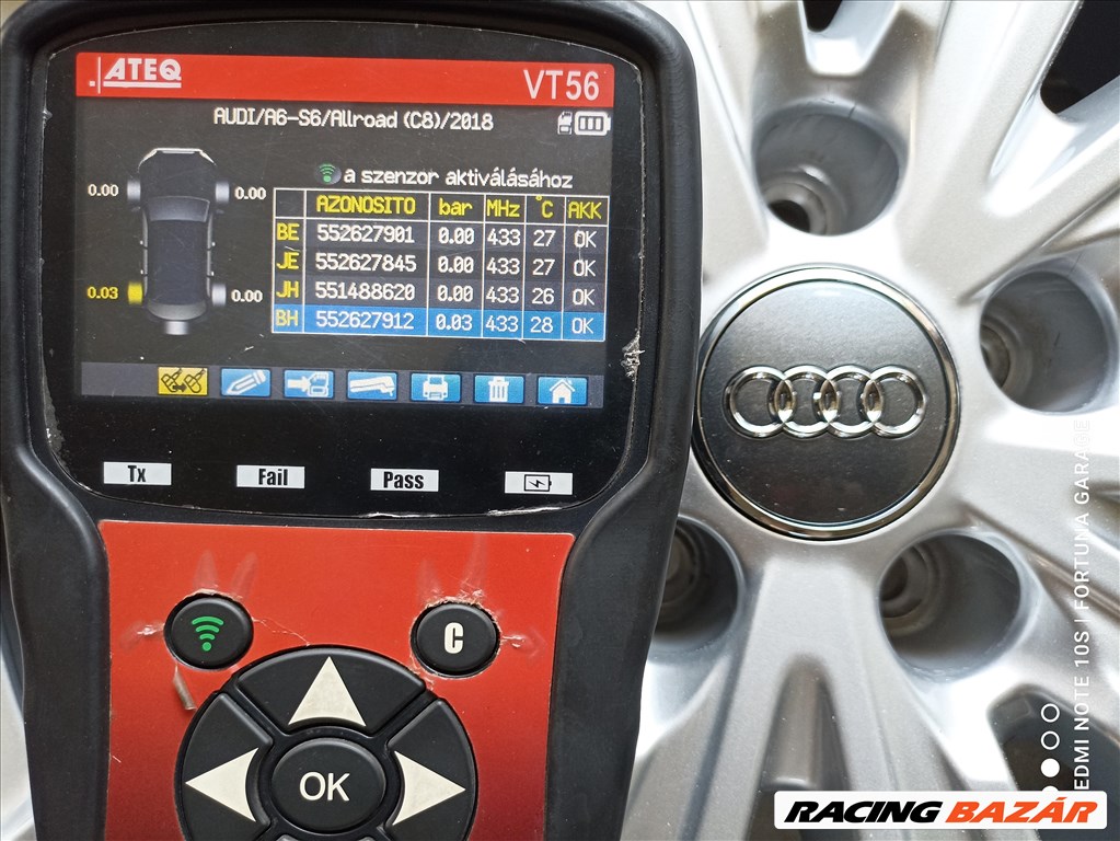 5x112 19" Audi A6 (4K0) újszerű alufelni garnitúra +TPMS 9. kép