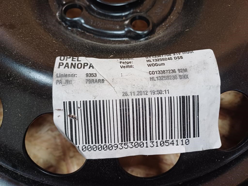 Opel Astra J (2009-2015)  16" 5X105 Benzines Pótkerék Új 3. kép