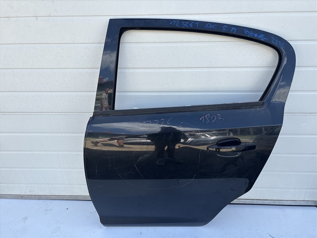 12761 Opel Corsa D Bal hátsó Ajtó Fekete Z22c 1. kép