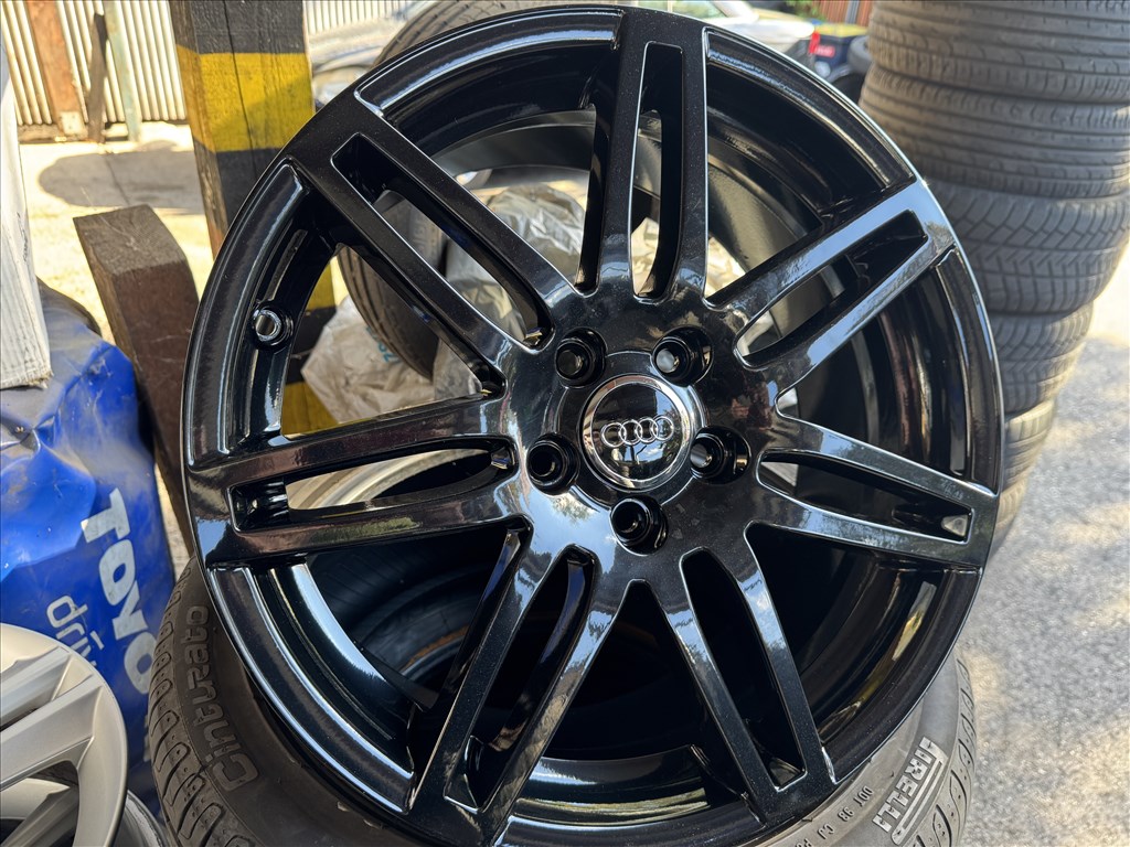 Audi A3 / S3 gyári S-Line 7,5X18-as 5X112-es ET54 könnyűfém felni garnitura eladó 2. kép