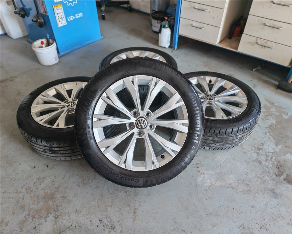 17" 5x112 VW "Montana" Passat B8 gyári alufelni szett nyárigumikkal! 1. kép