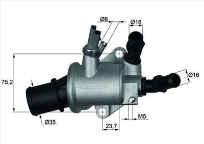 MAHLE TI 143 88 - termosztát, hűtőfolyadék ALFA ROMEO CADILLAC FIAT OPEL SAAB SUZUKI VAUXHALL