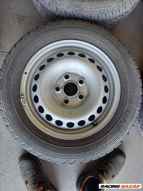 Vw T5 5x120 lyukosztású 16" újszerű (gyári felni) lemezfelni 205/65 újszerű Dunlop nyári gumi sxx4 3. kép