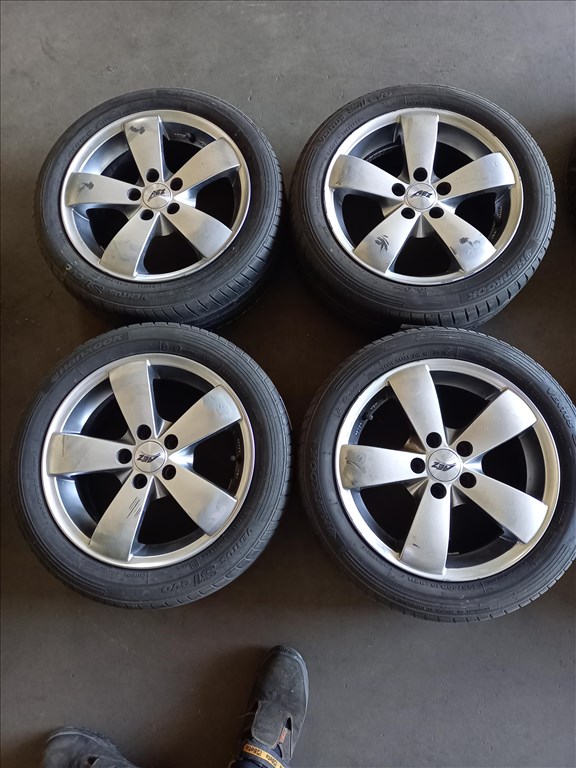 Vw Skoda seat 5x100-as 6.5x15 használt Aez alufelni,195/50R15 haszn Hankook nyári gumi sxx4 1. kép