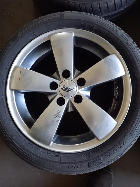 Vw Skoda seat 5x100-as 6.5x15 használt Aez alufelni,195/50R15 haszn Hankook nyári gumi sxx4 4. kép