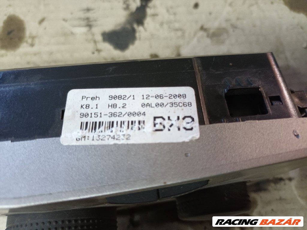 Opel Zafira B Fűtéskapcsoló (digit klímás) 3254 ,  13274232 2. kép