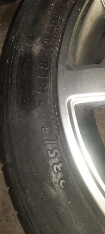  Audi A8 D3 pótkerék 5x112 lyukosztású 18" új alufelni, rajta 235/50 új Dunlop nyári gumi gumi  3. kép
