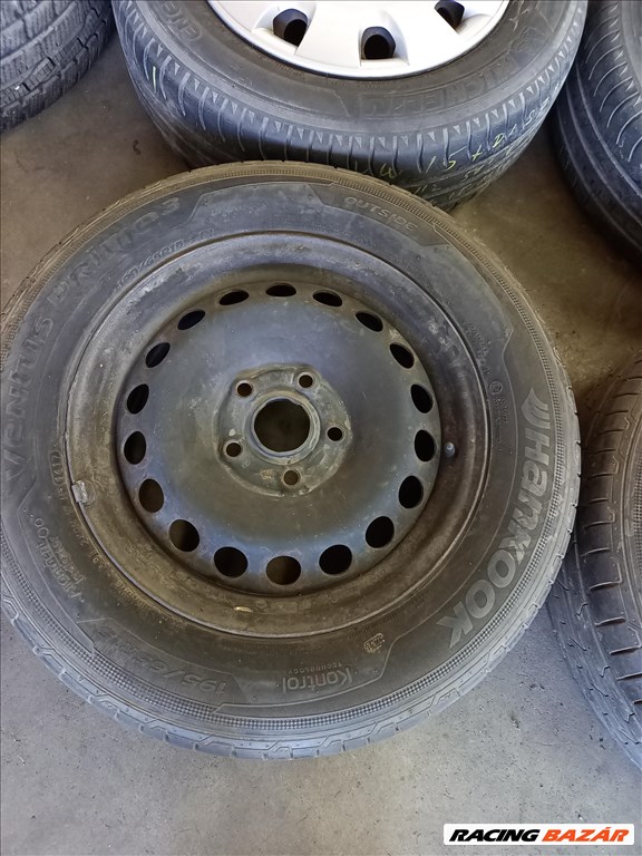6x15 5x112 Vw lemezfelni 195/65r15 Hankook nyárival sxx3 3. kép