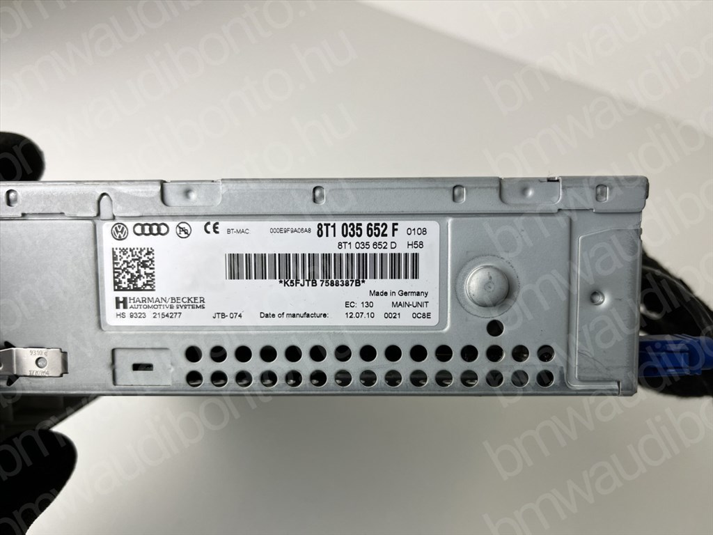 AUDI A4 B8 (8K2) Navigáció vezérlőegység/modul (8T1035652F, 8T1035652D, 8T1035652G, 8T1035652H) 2. kép
