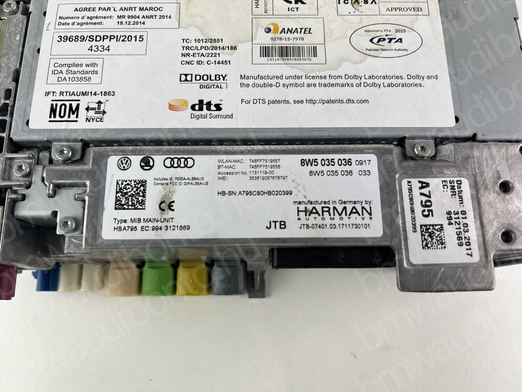 AUDI A4 B9 (8W2, 8WC) Navigációs fejegység (8W5035036) 2. kép