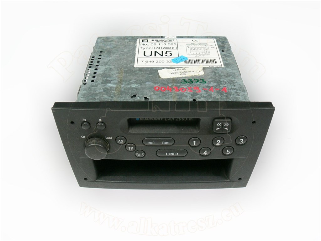 Opel Corsa C 2000-2006 - rádiósmagnó, antracit, -03, BLAUPUNKT CAR 2003 1. kép
