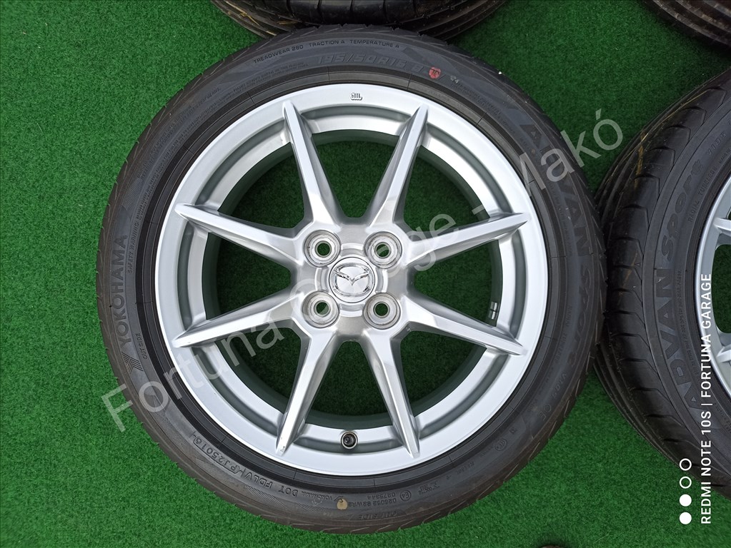 4x100 16" Mazda újszerű nyári kerékgarnitúra 5. kép