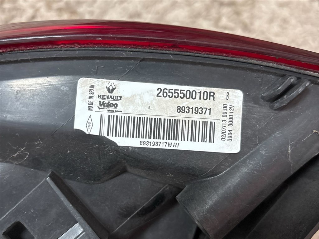 RENAULT MEGANE III Grandtour KZ0/1 Bal Külső Hátsó Lámpa 015639 4. kép