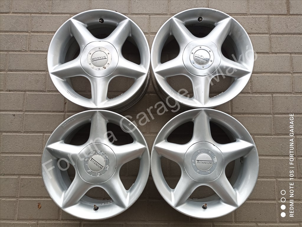 4x100 / 4x114,3 15" Titanium használt alufelni garnitúra 1. kép