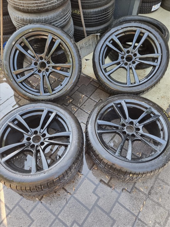  5x120 lyukosztású 20" használt alufelni, rajta 275/40 használt Pirelli téli gumi  1. kép
