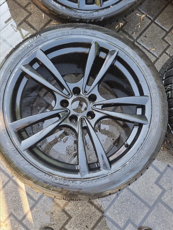  5x120 lyukosztású 20" használt alufelni, rajta 275/40 használt Pirelli téli gumi  2. kép