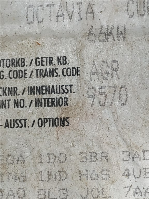 Skoda Octavia I bontott alkatrészei 3. kép