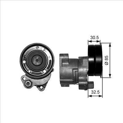 Szíjfeszítő, hosszbordás szíj GATES T38572 for DAF