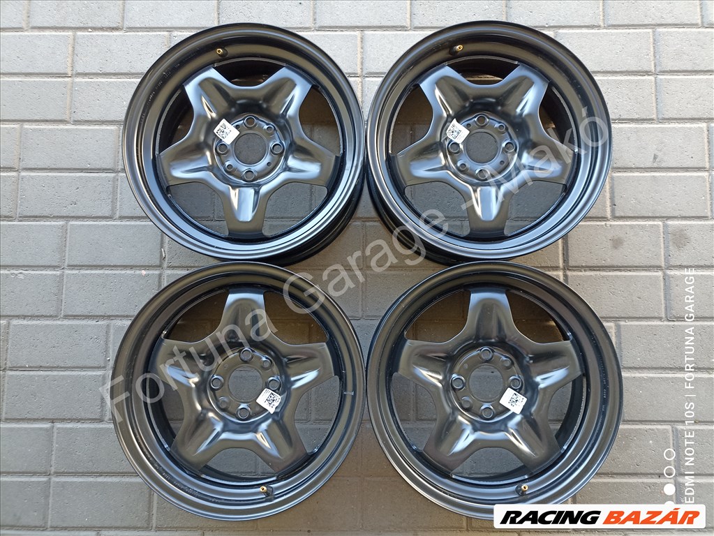 4x98 15" Fiat új lemezfelni garnitúra dísztárcsával 2. kép