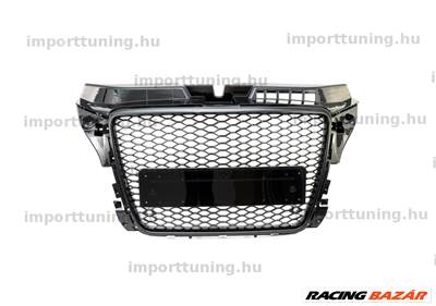 Audi A3 8P 2008-2012 Facelift Fényes Fekete hűtőrács 