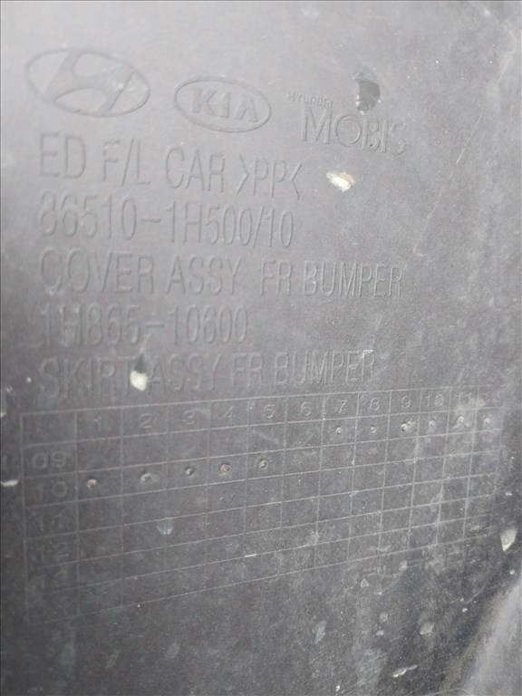 Kia Ceed ED facelift komplett első lökhárító hűtőráccsal 86510-1h500  865101h500-10 8. kép