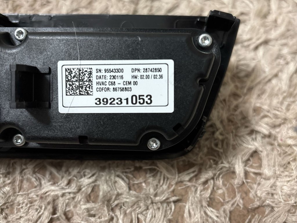 OPEL CORSA F  Fűtéskapcsoló (digit klímás) 3. kép