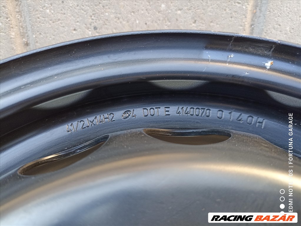 4x100 14" Toyota / Citroen / Peugeot újszerű lemezfelni garnitúra (639) 6. kép