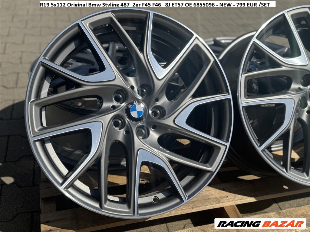 R19 5x112 Original Bmw Styling 487  2er F45 F46   8J ET57 OE 6855096 - gyári új alufelnik 1. kép