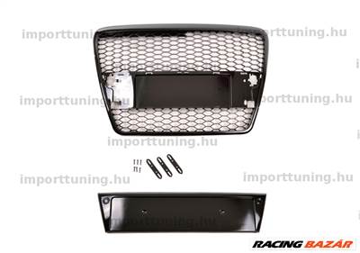 Audi A6 C6 2004-2008 Fényes Fekete Hűtőrács