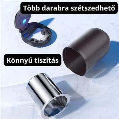 Elegáns Audi -s autós tároló / hamutartó kis leddel - FEKETE