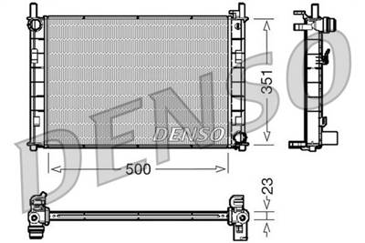 hűtő, motorhűtés DENSO DRM10045 for FORD, MAZDA