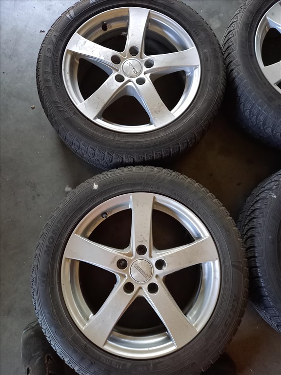  Vw audi 5x112-as 6.5x16" használt Dezent alufelni, rajta 205/55 használt Fulda téli gumi sxx4 2. kép