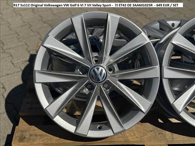 R17 5x112 Original Volkswagen VW Golf 6 VI 7 VII Valley Sport gyári alufelnik felnik