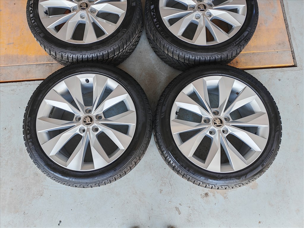 18" 5x112 Skoda "Cassiopeia" gyári alufelni szett téligumikkal! 4. kép