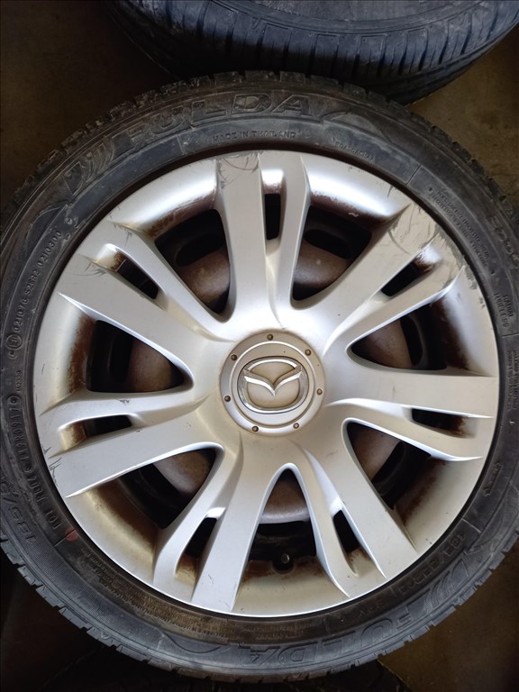  Mazda 4x100-as 6x15" használt (gyári felni) lemezfelni 185/55 újszerű Fulda nyári gumi sxx3 3. kép