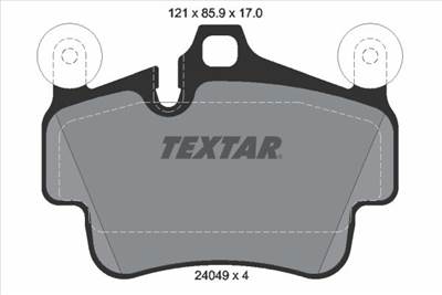 Fékbetét készlet TEXTAR 2404903 for PORSCHE