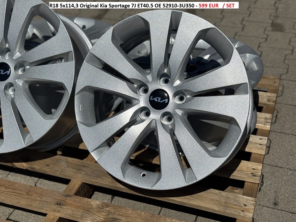 R18 5x114,3 Original Kia Sportage 7J ET40.5 gyári alufelnik felnik 18" 1. kép